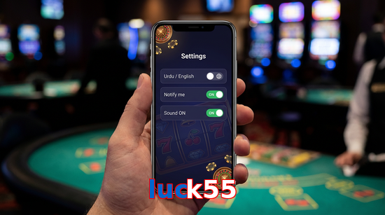 Game list for Luck55 app section