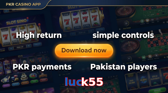Main screen of Luck55 gamedownload page for PK players