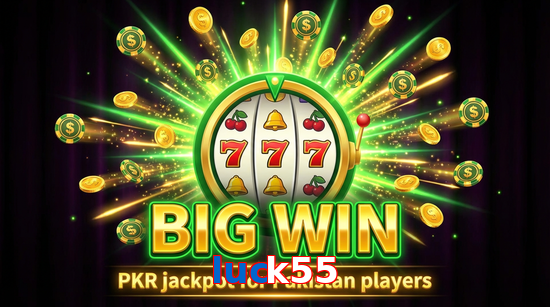 Big win animation on Luck55 slot game